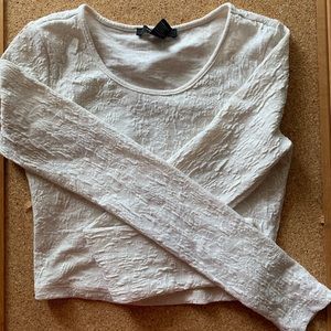 🍦White longsleeve crop top🍦